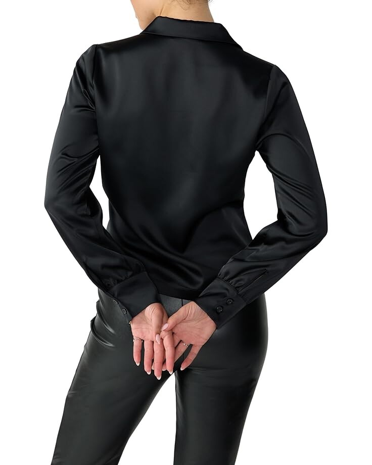 

Блуза Sanctuary Easy On Me Satin Blouse, черный