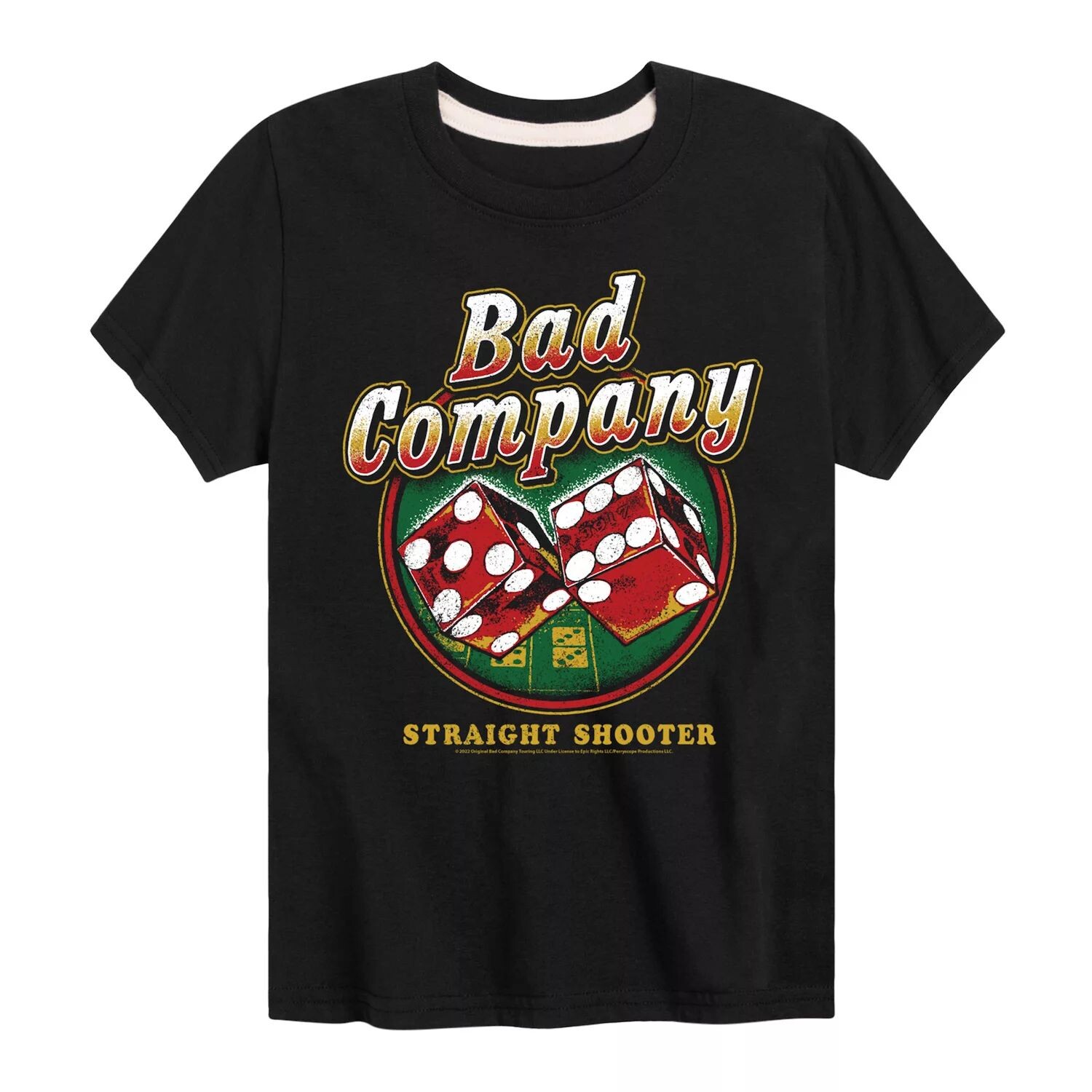 

Футболка с логотипом Bad Company Dice для мальчиков 8–20 лет Licensed Character, черный