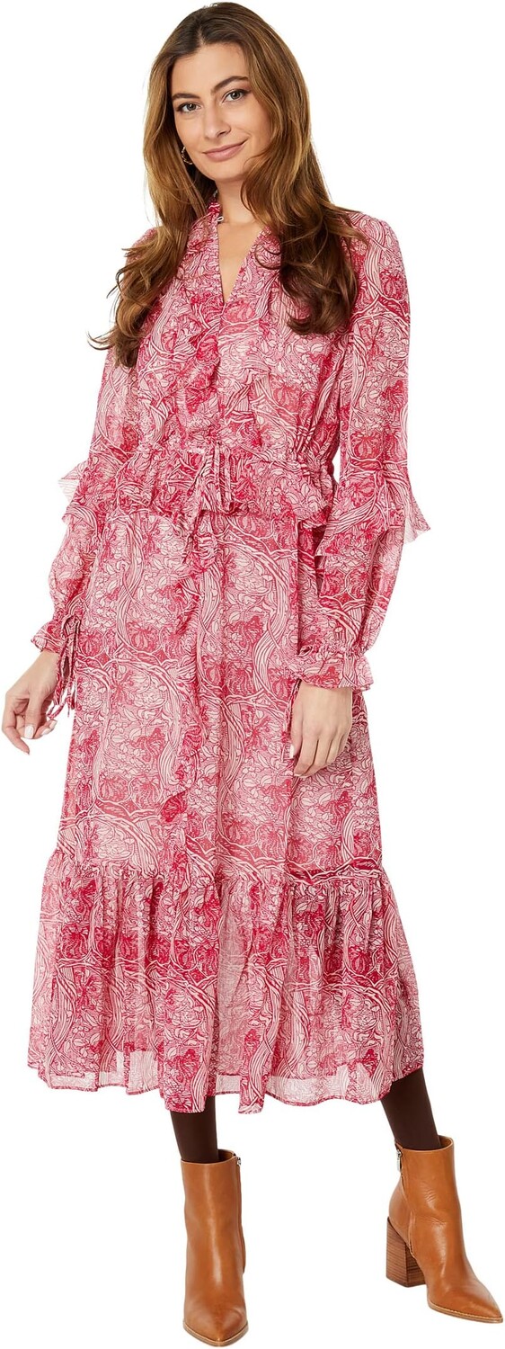 

Платье-рубашка миди Alissia с оборками Ted Baker, слоновая кость, Бежевый
