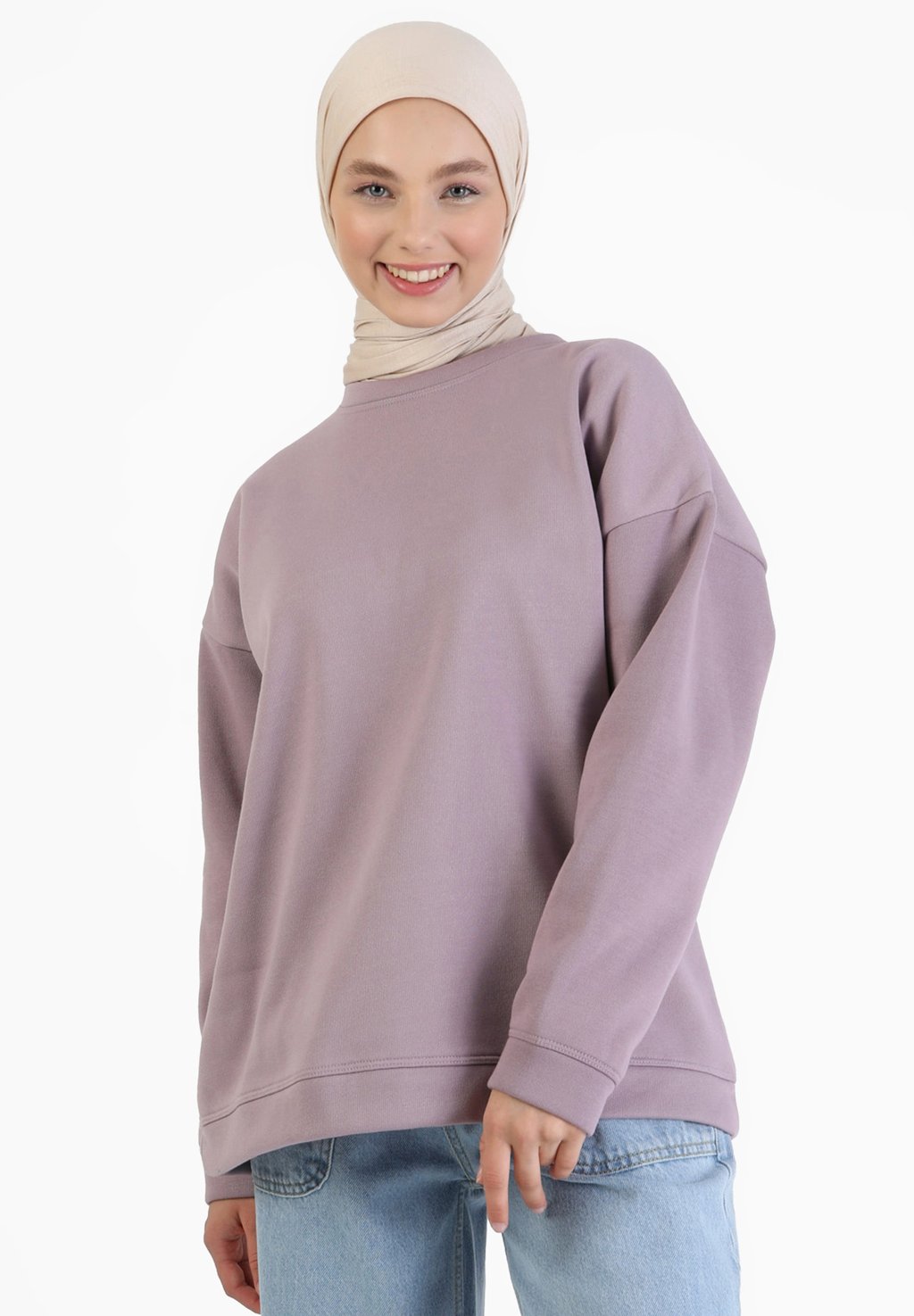 

Толстовка CREW NECK REFKA BASIC Modanisa, сирень