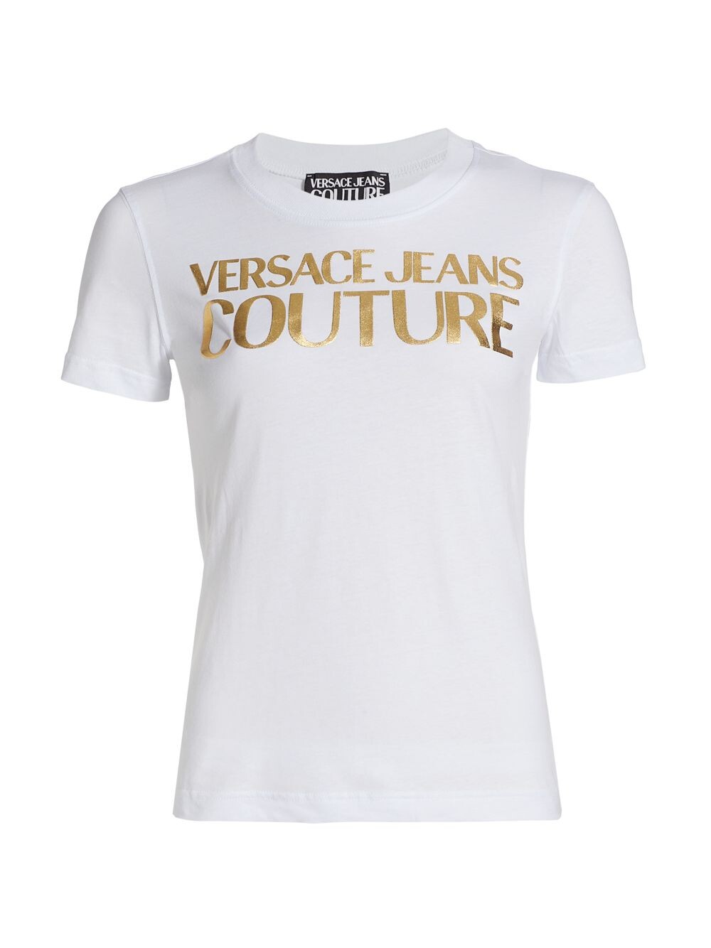 

Металлизированная футболка с логотипом Versace Jeans Couture, белый
