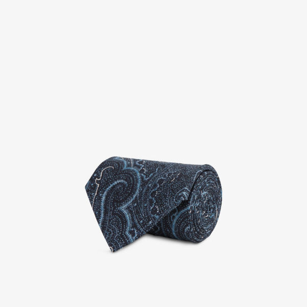 

Шелковый галстук Lipari с принтом пейсли Reiss, синий