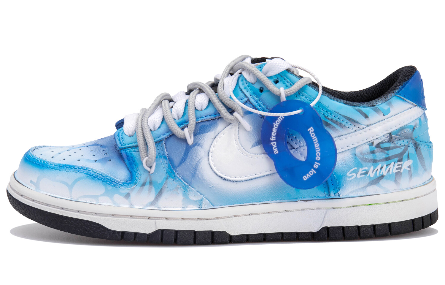

Кроссовки Nike Dunk Skateboarding Shoes Unisex Low-top White/blue, белый/синий