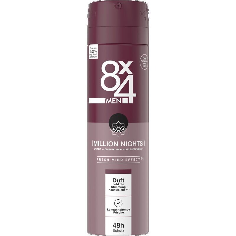 

Дезодорант-спрей №1. 18 миллионов ночей 8x4, 150 ml