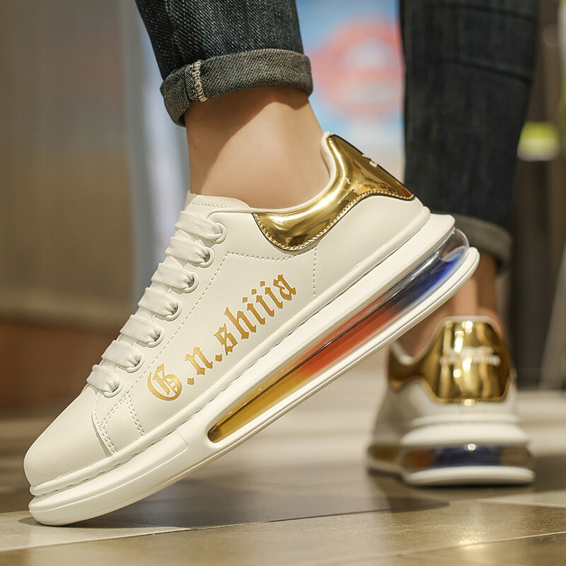 

Кроссовки G.N.SHIJIA Skateboarding Shoes Men Low-top, белый/черный