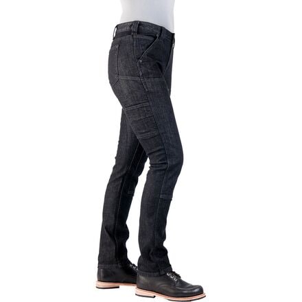 Узкие брюки Maven женские Dovetail Workwear, цвет Heathered Black Denim