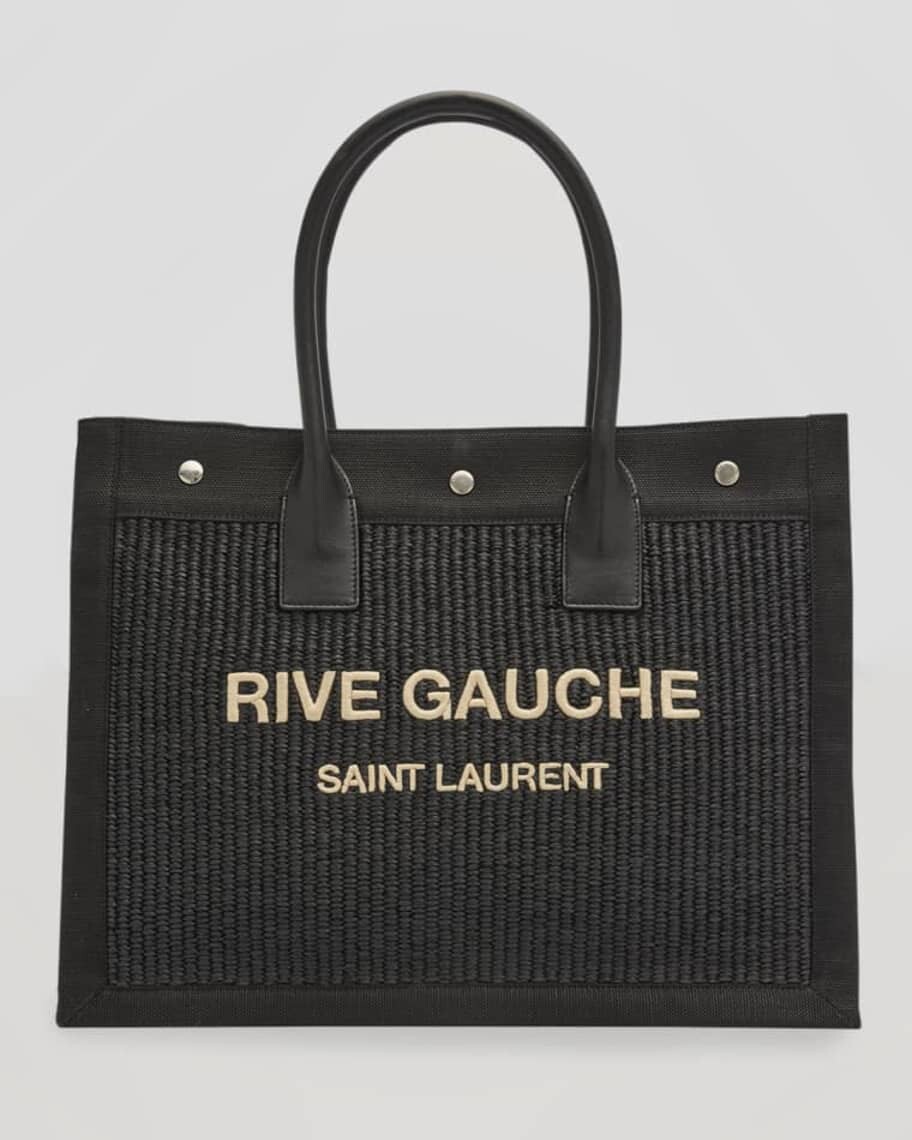 

Маленькая большая сумка Rive Gauche из рафии Saint Laurent