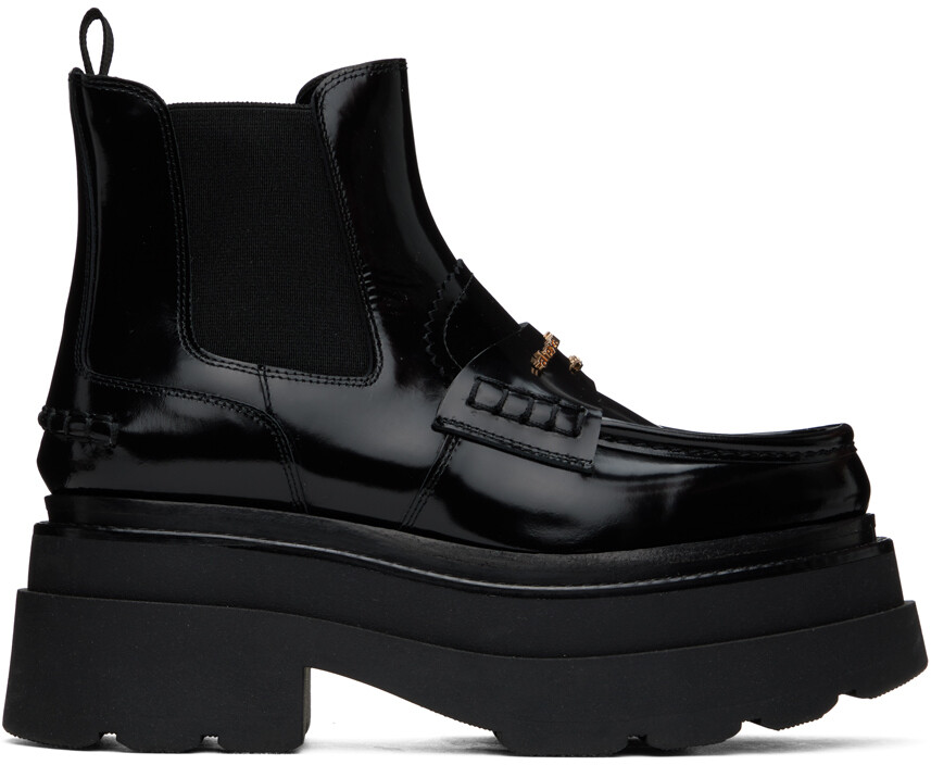 

Черные кожаные лоферы на платформе Carter Alexander Wang