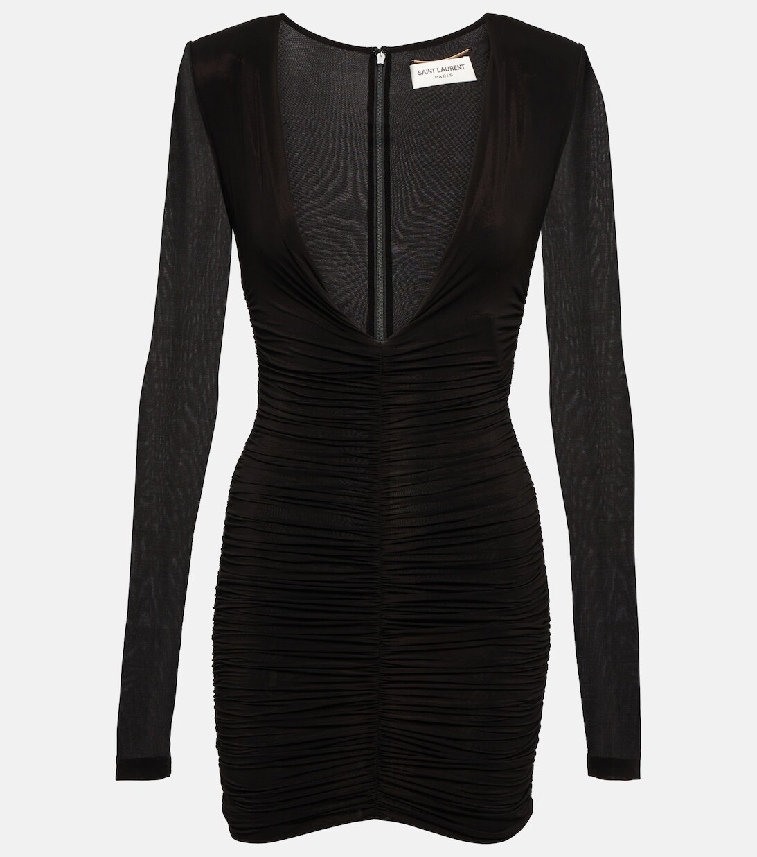 

Мини-платье из джерси SAINT LAURENT, черный