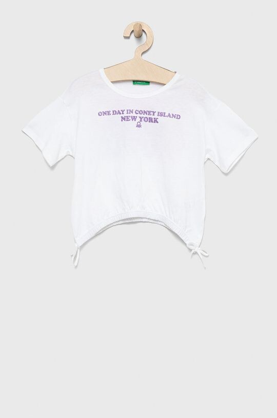 

Детская хлопковая футболка United Colors of Benetton, белый