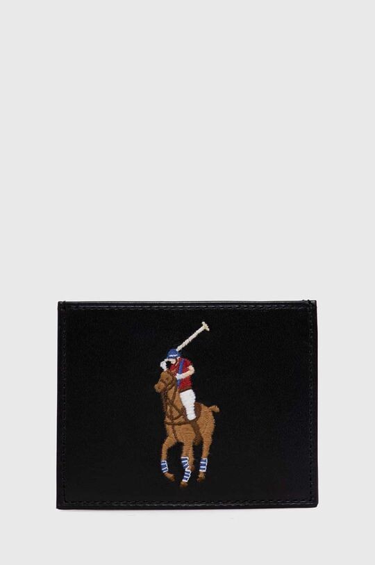 

Кожаный визитница Polo Ralph Lauren, черный