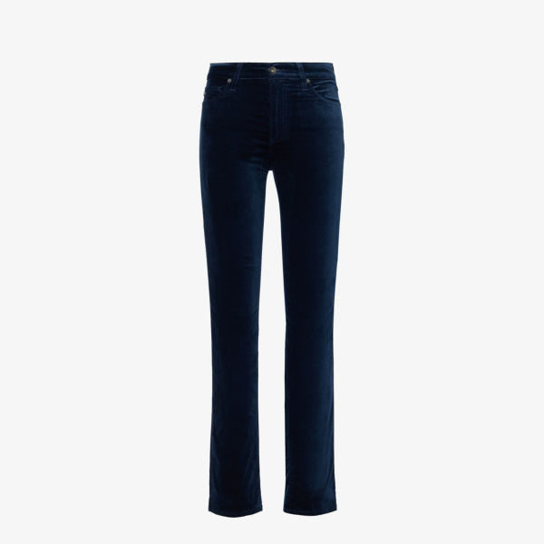Прямые джинсы mari из эластичного денима с высокой посадкой Ag Jeans, цвет atlantic night
