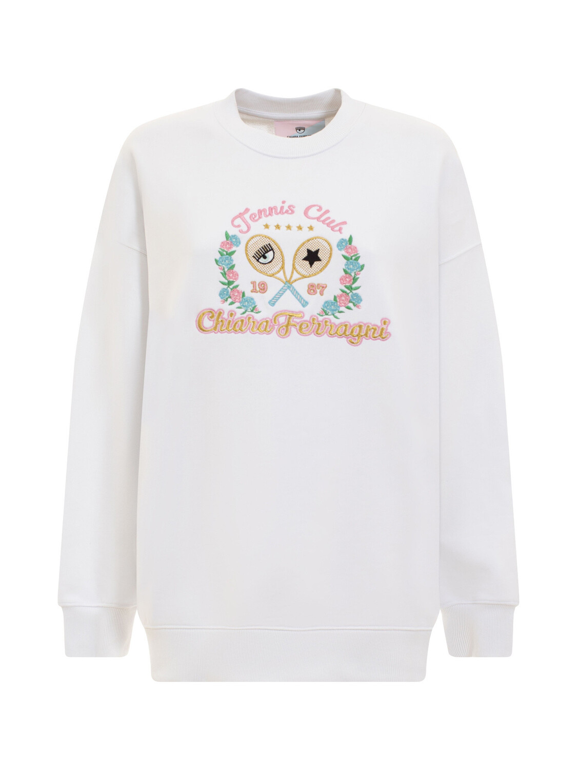 

Chiara Ferragni толстовка оверсайз с логотипом, белый