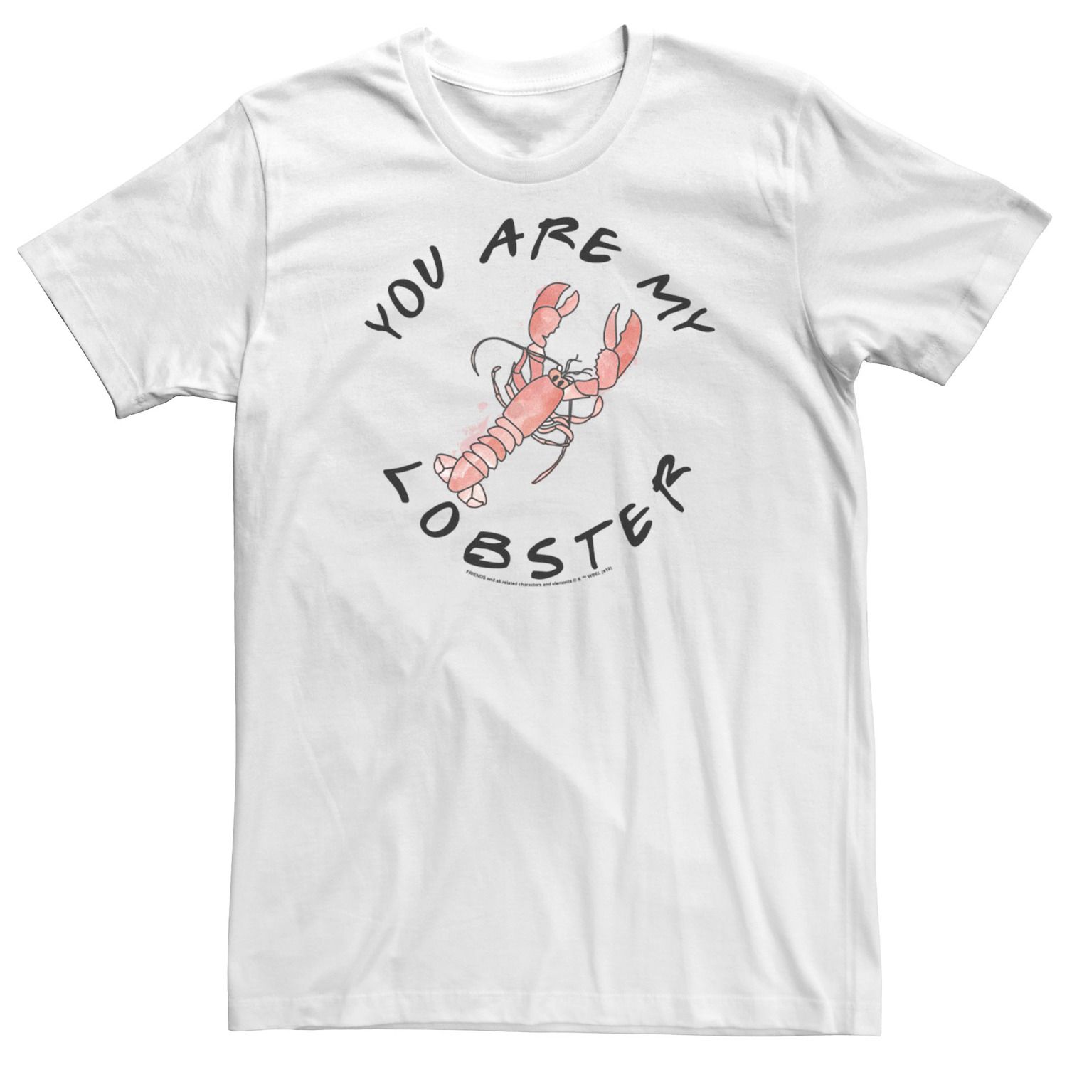 Мужская футболка с рисунком «Ты мой лобстер» Friends You Are My Lobster Licensed Character кружка friends you are my lobster red coloured inner 315 мл