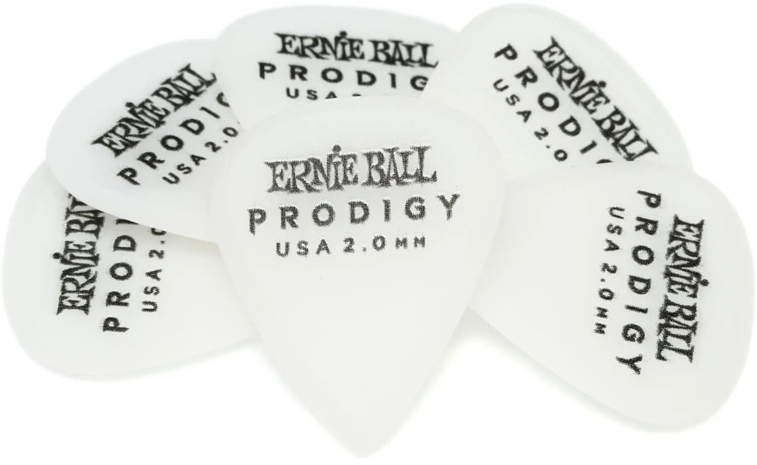 

Медиаторы Ernie Ball Prodigy, 2,0 мм, белые, стандартные (6 шт.)