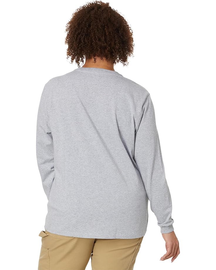 Футболка Carhartt Plus Size Loose Fit Long Sleeve Graphic T-Shirt, цвет Heather Gray