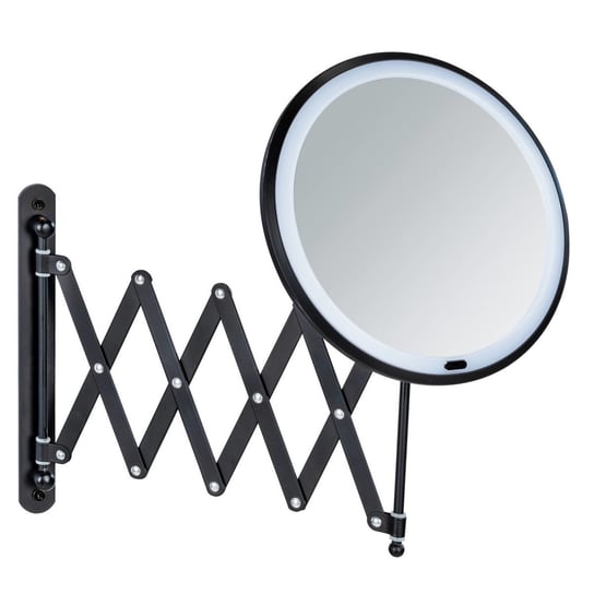 wenko towel Настенное зеркало с телескопическим кронштейном, светодиодная подсветка, WENKO , черный