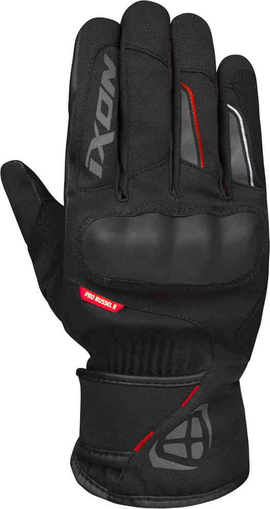 Водонепроницаемые зимние мотоциклетные перчатки Pro Russel 2 Ixon, черный красный перчатки с подогревом day wolf женские зимние лыжные мотоциклетные перчатки для мужчин зимние теплые мотоциклетные перчатки