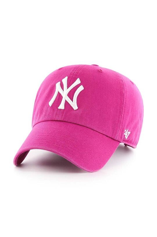 

Хлопковая бейсболка MLB New York Yankees 47brand, розовый