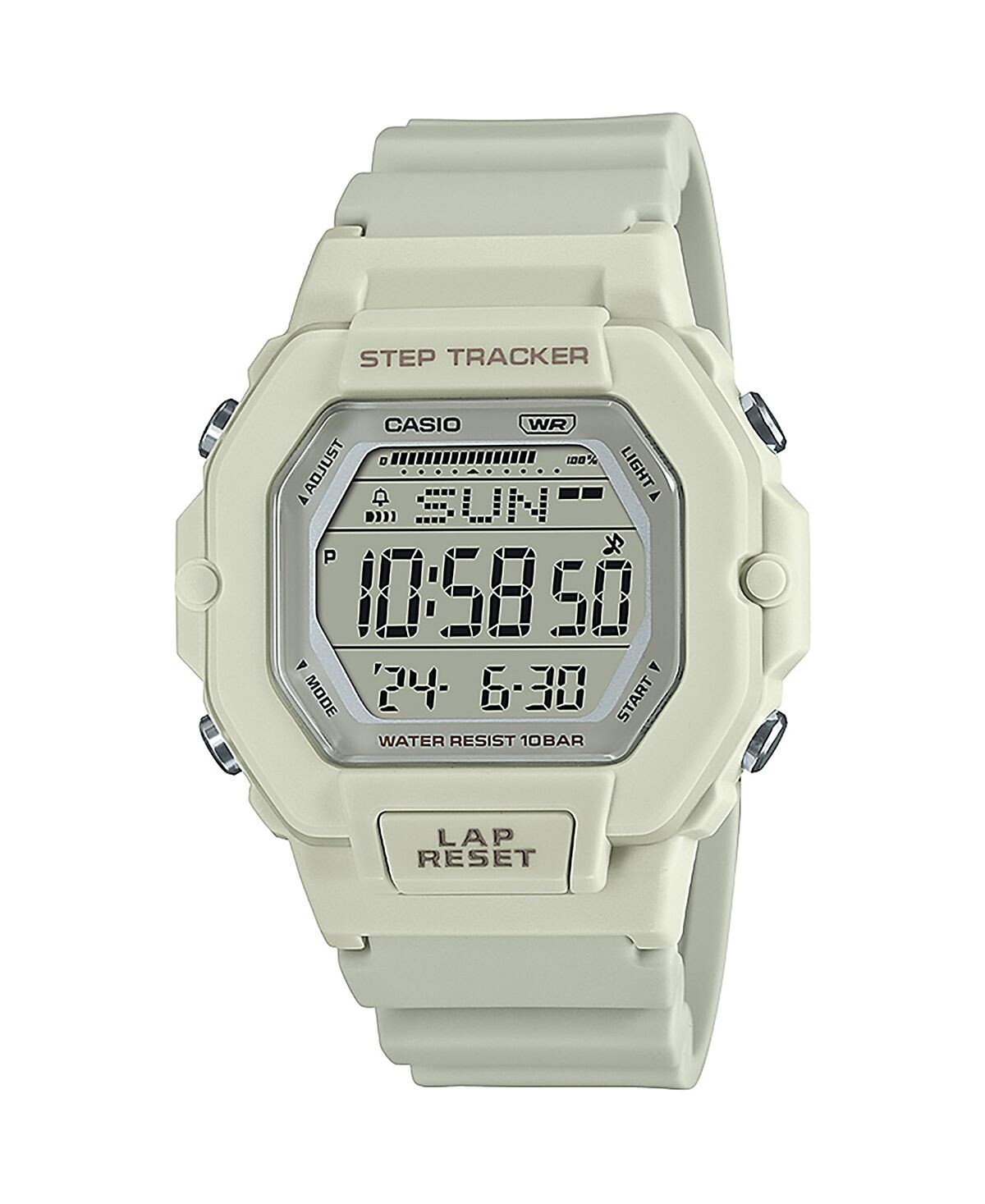 

Женские цифровые часы из белой смолы, 37,6 мм, LWS2200H-8AV Casio, белый