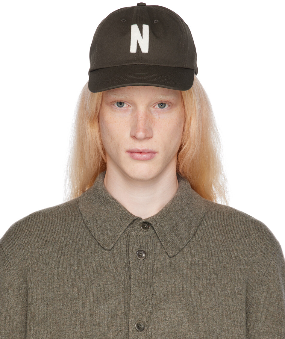 

Хаки Кепка из фетра и твила Norse Projects