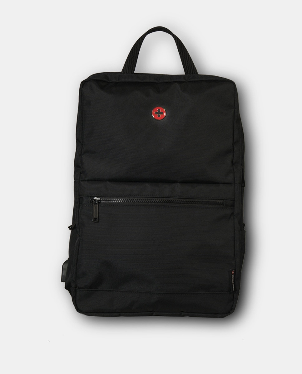 Рюкзак унисекс Swissbags из полиэстера высокой плотности черного цвета с карманом RFID Swissbags, черный