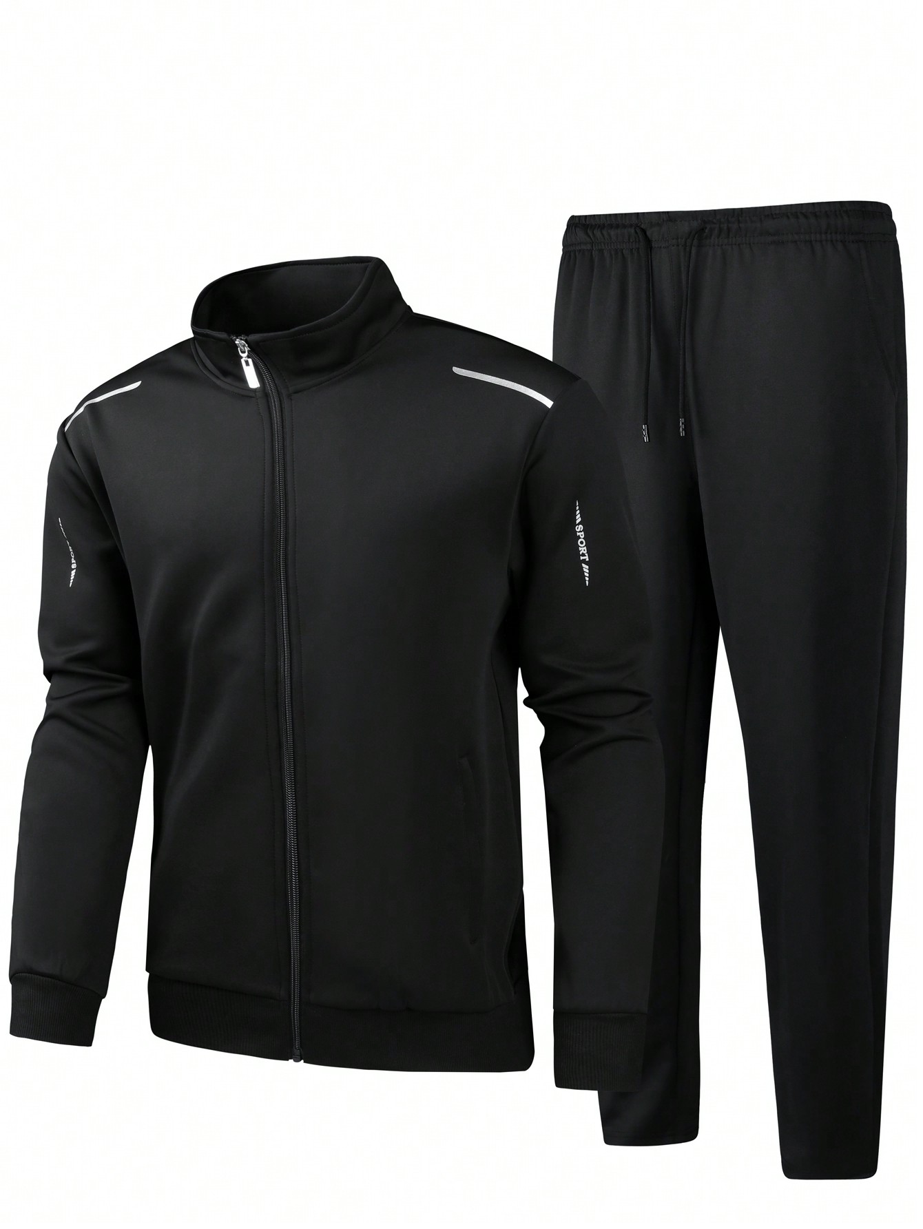 Мужской осенне-зимний новый стиль, черный мужская спортивная одежда с логотипом под заказ спортивный костюм для бега тонкое пальто тренчкот мужская модная одежда мужская куртка