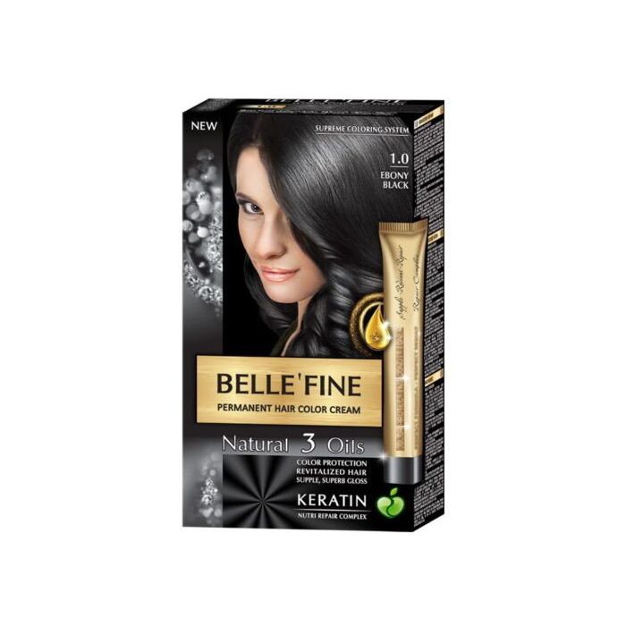 Краска для волос Tinte Capilar Keratin Bellefine, 1.0 Negro фото