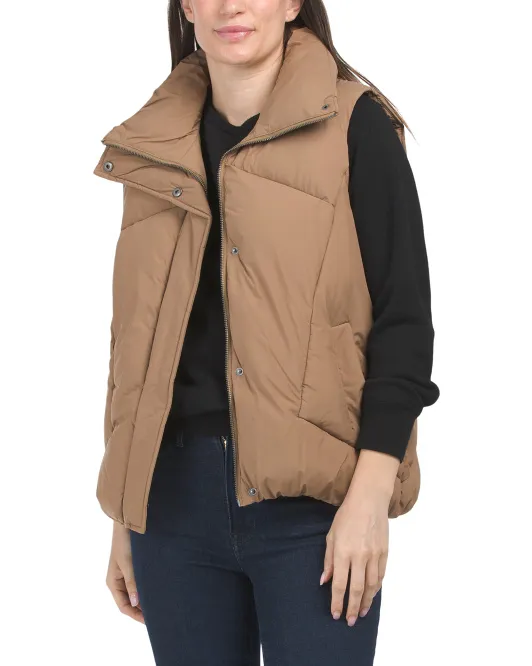 

Пуховик жилет Lucky Brand, цвет Camel