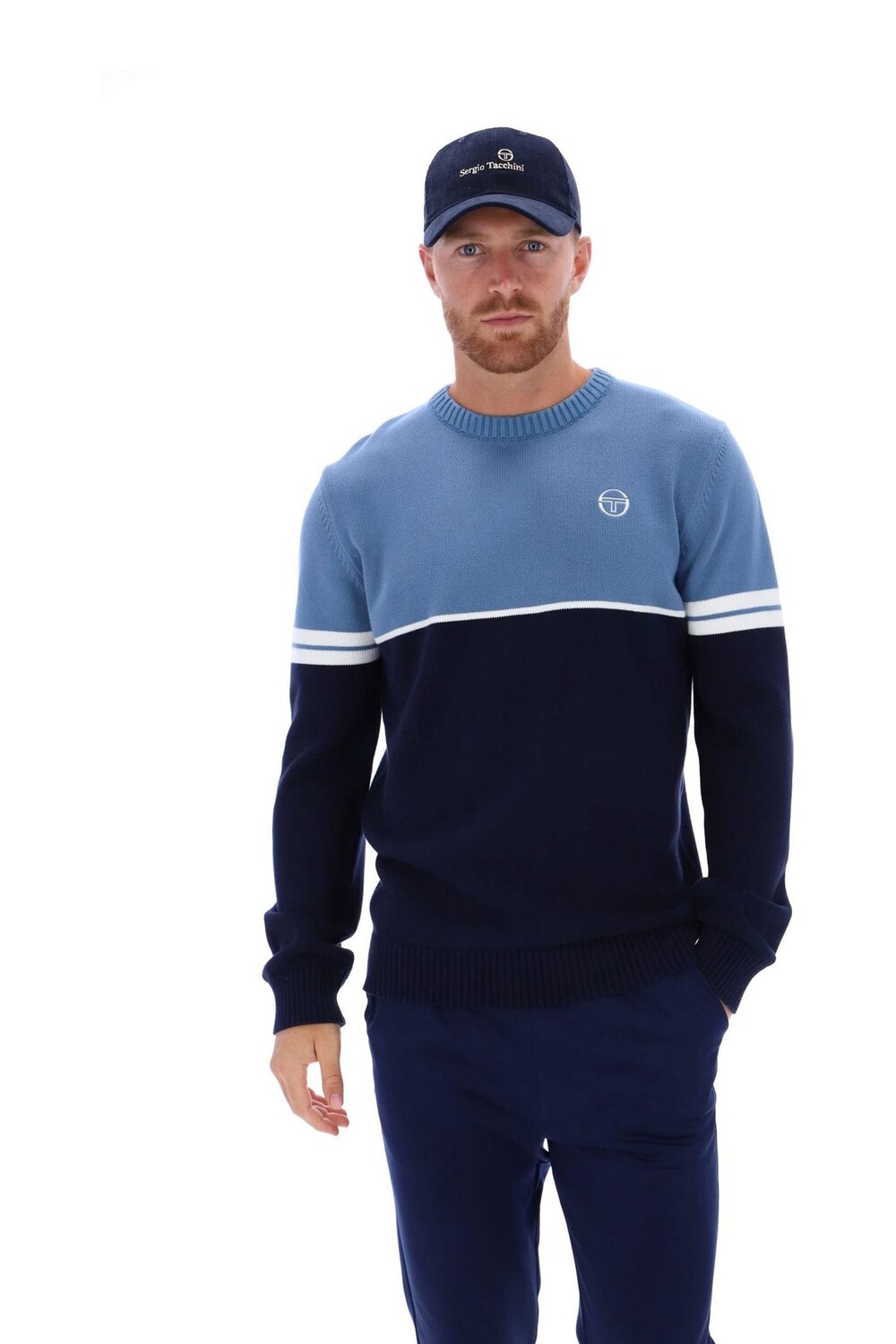 

Вязаный свитер Orion Trigger из 100% хлопка Sergio Tacchini, синий