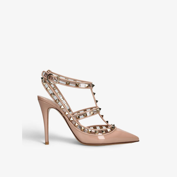 

Корты rockstud 100 из лакированной кожи и пвх Valentino Garavani, красный