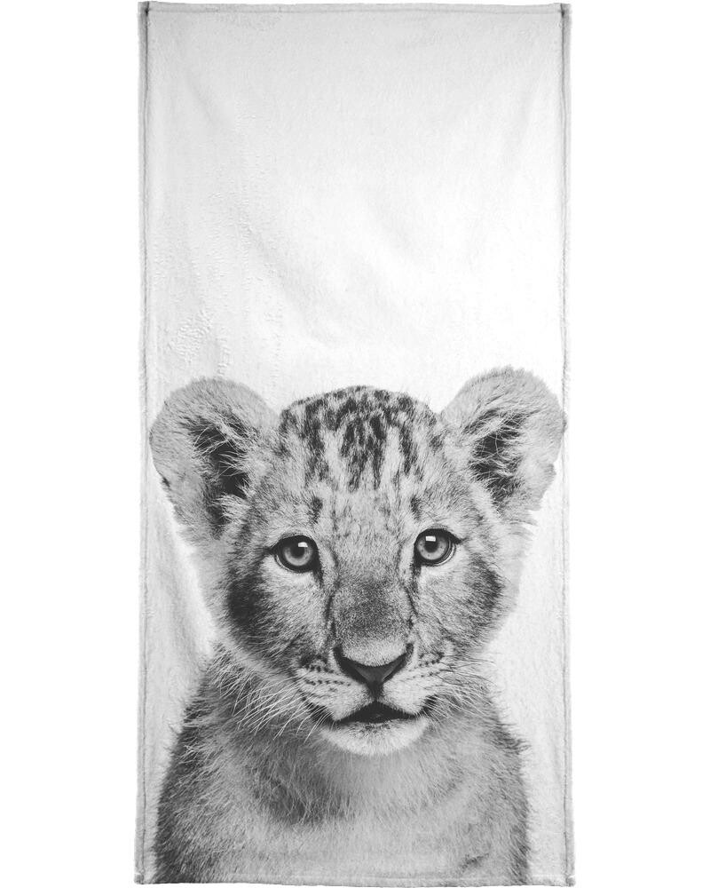 

Полотенце для ванной Juniqe Lion Cub II Classic, цвет Schwarz & Weiß