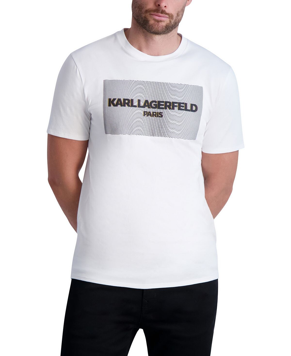 

Мужская футболка с коротким рукавом и квадратным логотипом KARL LAGERFELD PARIS