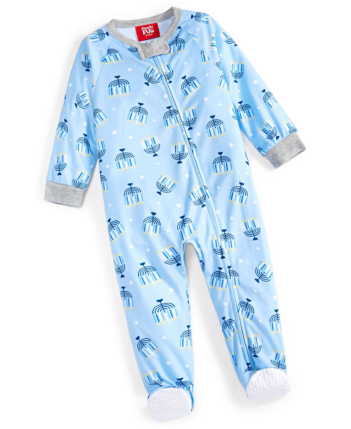 

Сплошная пижама на ножках для детской Хануки, созданная для Macy's Family Pajamas