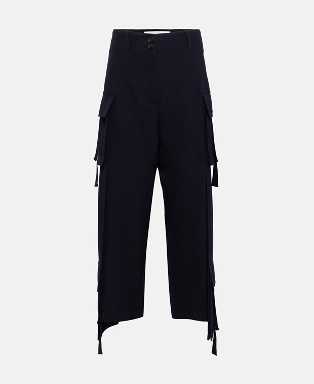 

Шерстяные брюки Lanvin, темно-синий