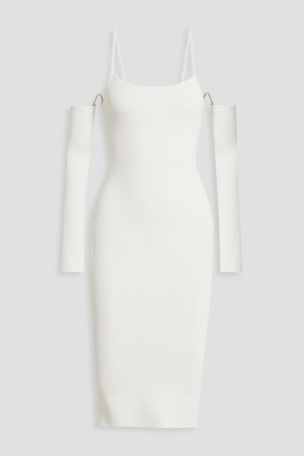 

Платье Evia из джерси в рубчик ALICE + OLIVIA, белый