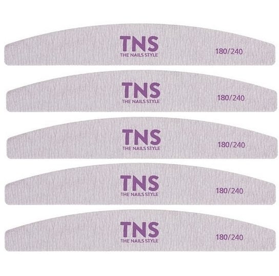 Пилочка для ногтей TNS, зернистость 180/240, 5 шт.