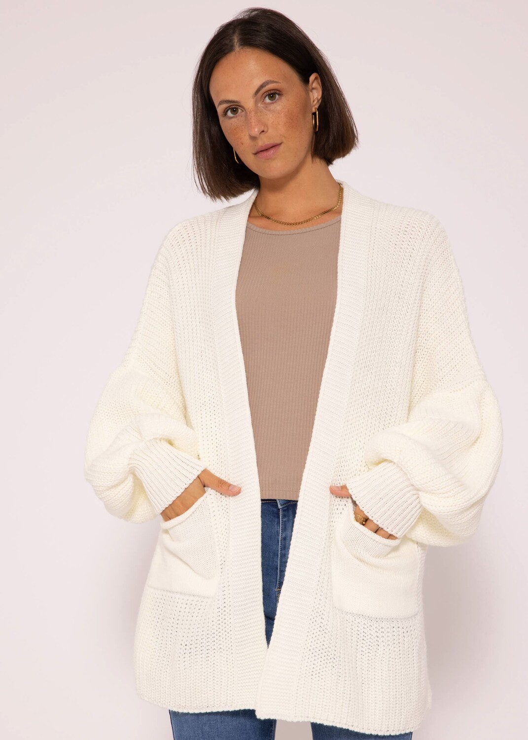 

Кардиган SASSYCLASSY Oversize Strick, белый