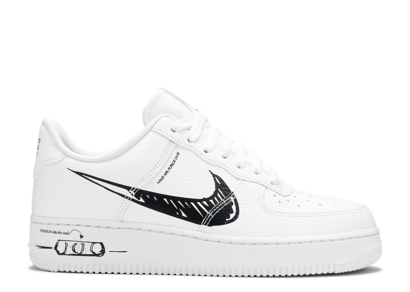 

Кроссовки Nike Air Force 1 Low 'Sketch - Black', белый