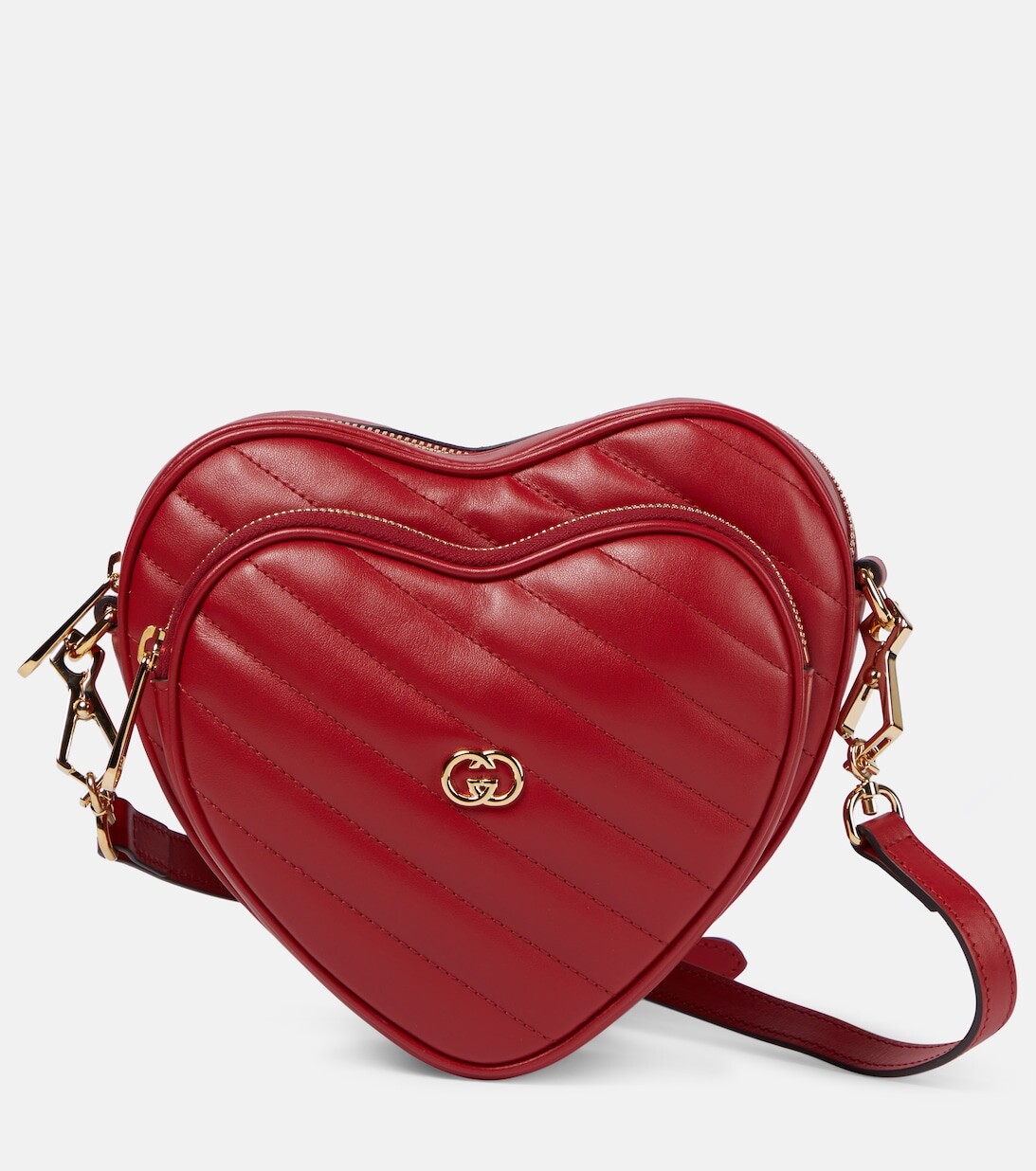 

Сумка через плечо с логотипом Heart Interlocking G Gucci, красный