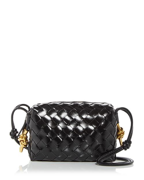 

Кожаная сумка для фотоаппарата Mini Loop Intrecciato Bottega Veneta, цвет Black
