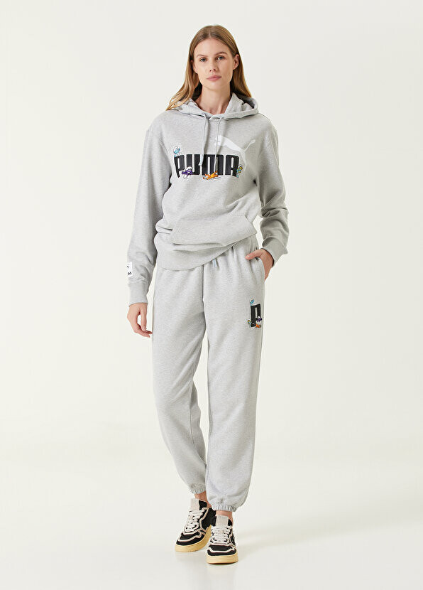 

Серые спортивные штаны из коллаборации с smurfs Puma, Серый