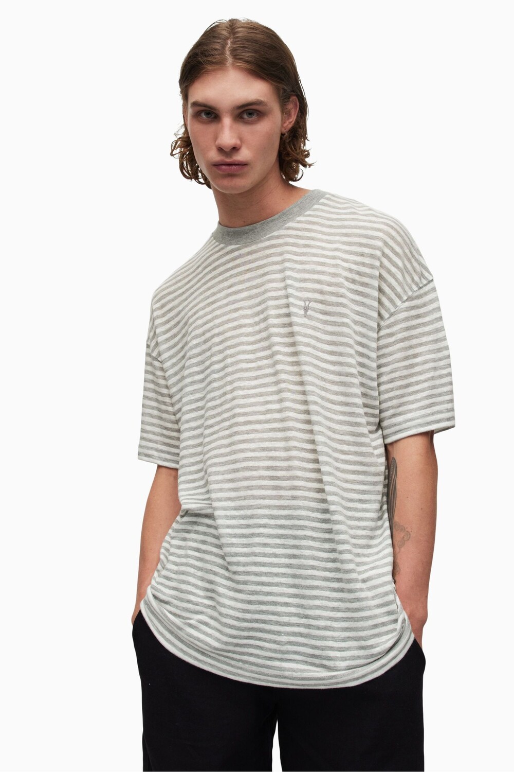 

Футболка AllSaints Alva с круглым вырезом All Saints, серый