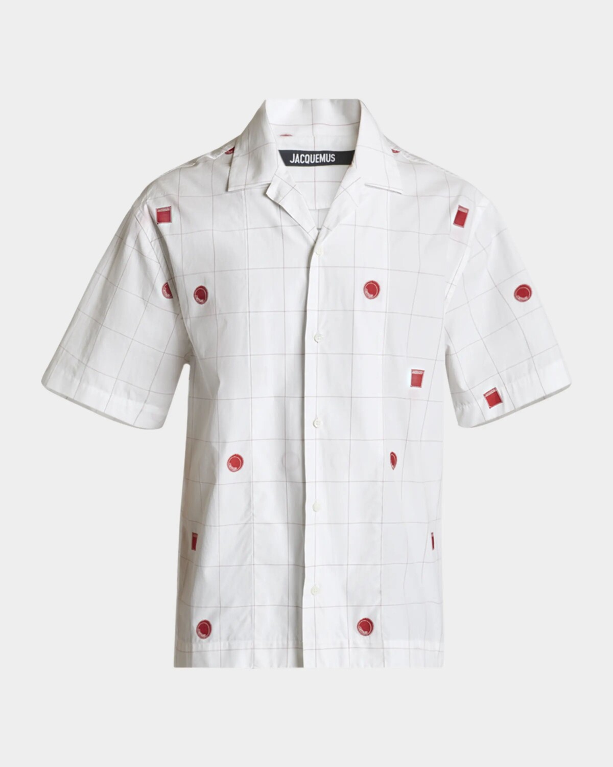 

Мужская рубашка в клетку Icon Camp Jacquemus, цвет Jacqd Lab Check Red White