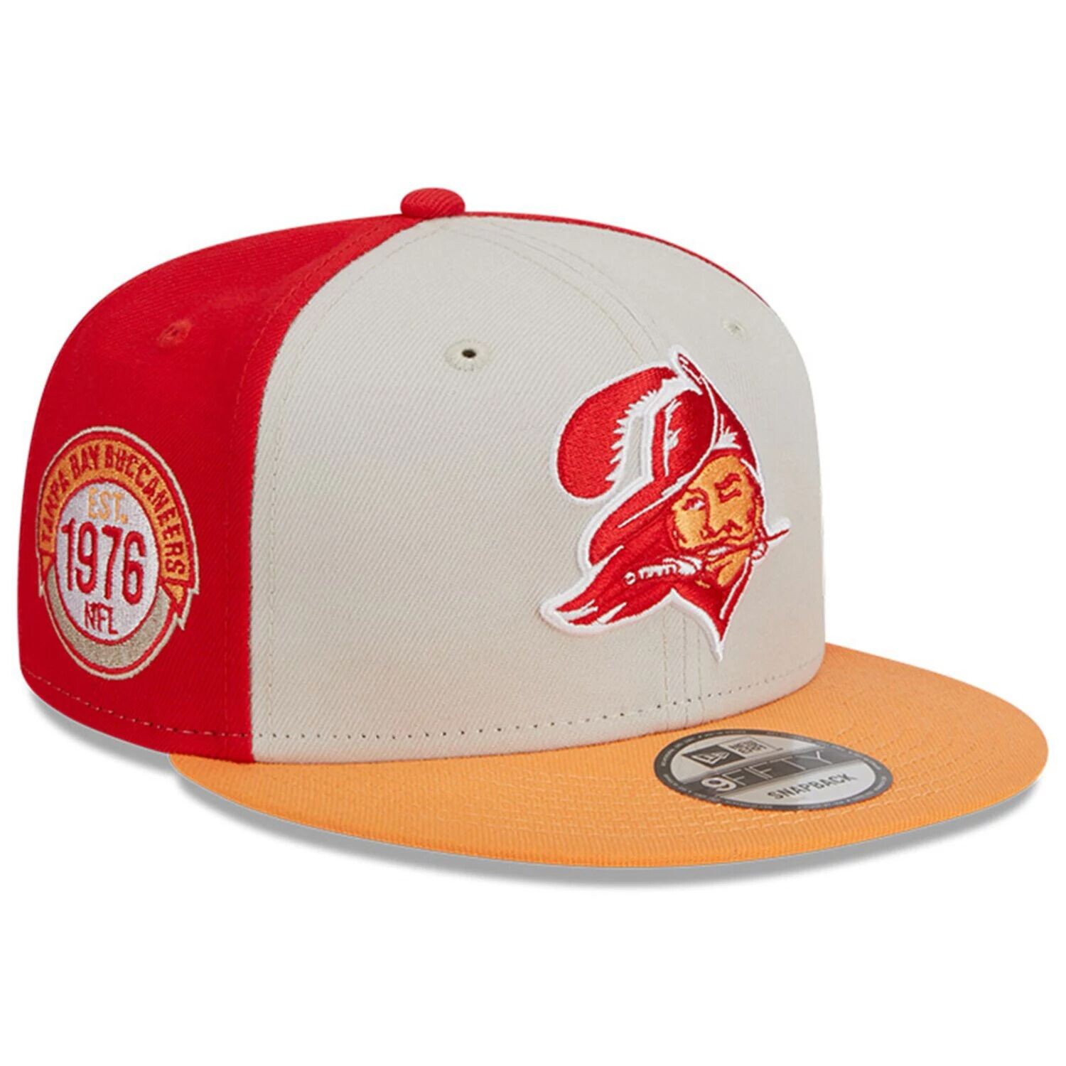 

Мужская кепка New Era кремового/оранжевого цвета Tampa Bay Buccaneers 2023 Sideline Historic 9FIFTY Snapback