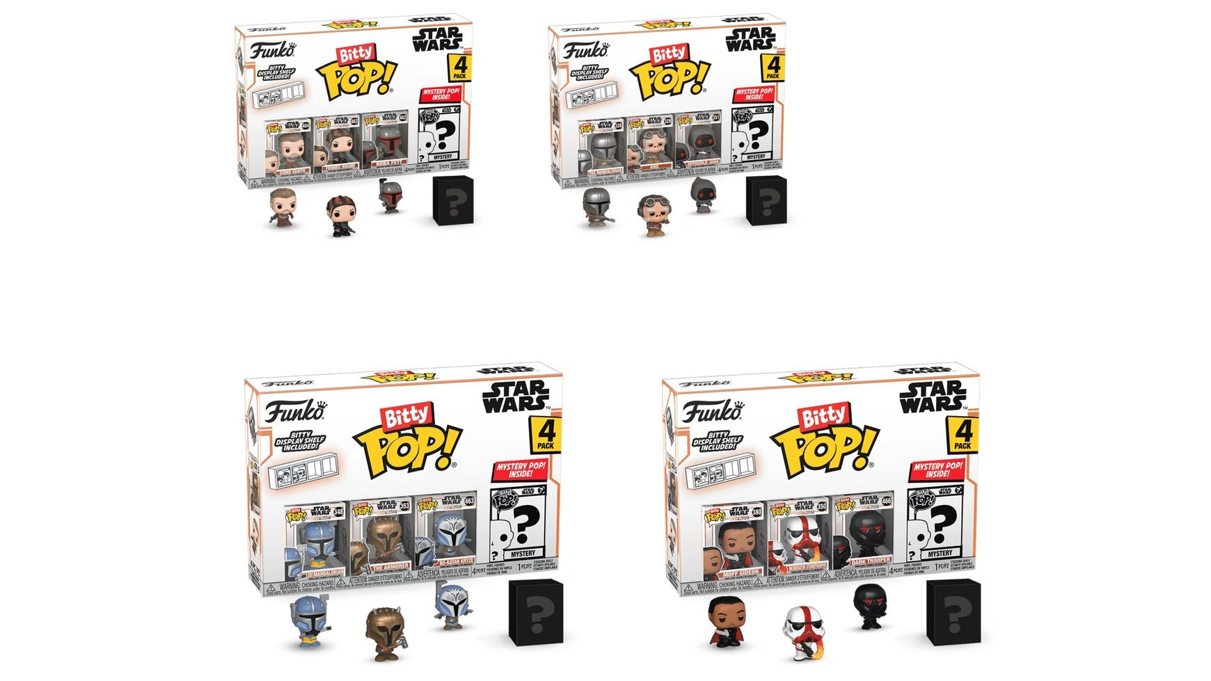 

Funko - Pop! Звездные войны битти поп! star wars the mandalorian, набор из 4 предметов, 1 шт, в ассортименте