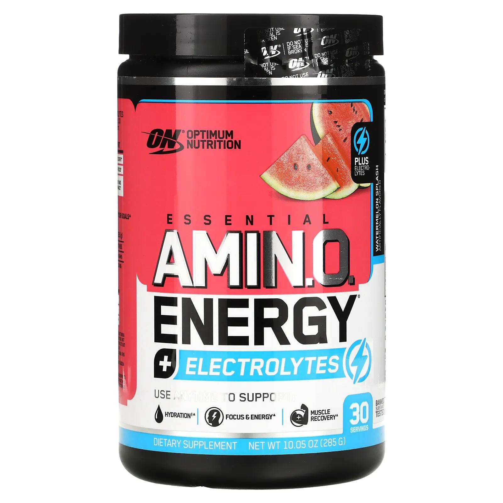 Optimum Nutrition Essential Amino Energy + электролиты арбузный взрыв 10,05 унц. (285 г) optimum nutrition creatine 2500 мг 300 кап