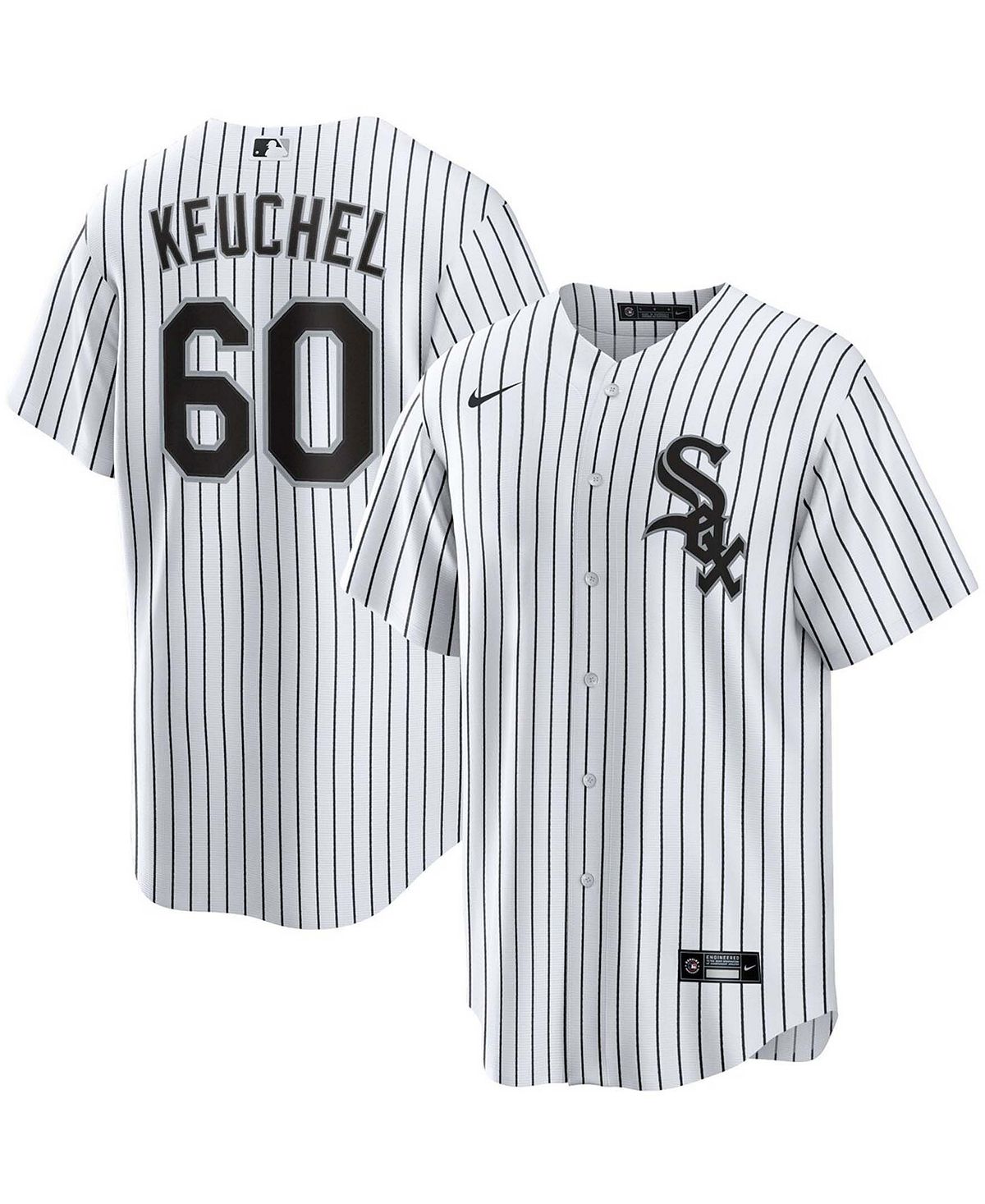 

Мужская футболка Dallas Keuchel White, Black Chicago White Sox Home Replica Player Nike