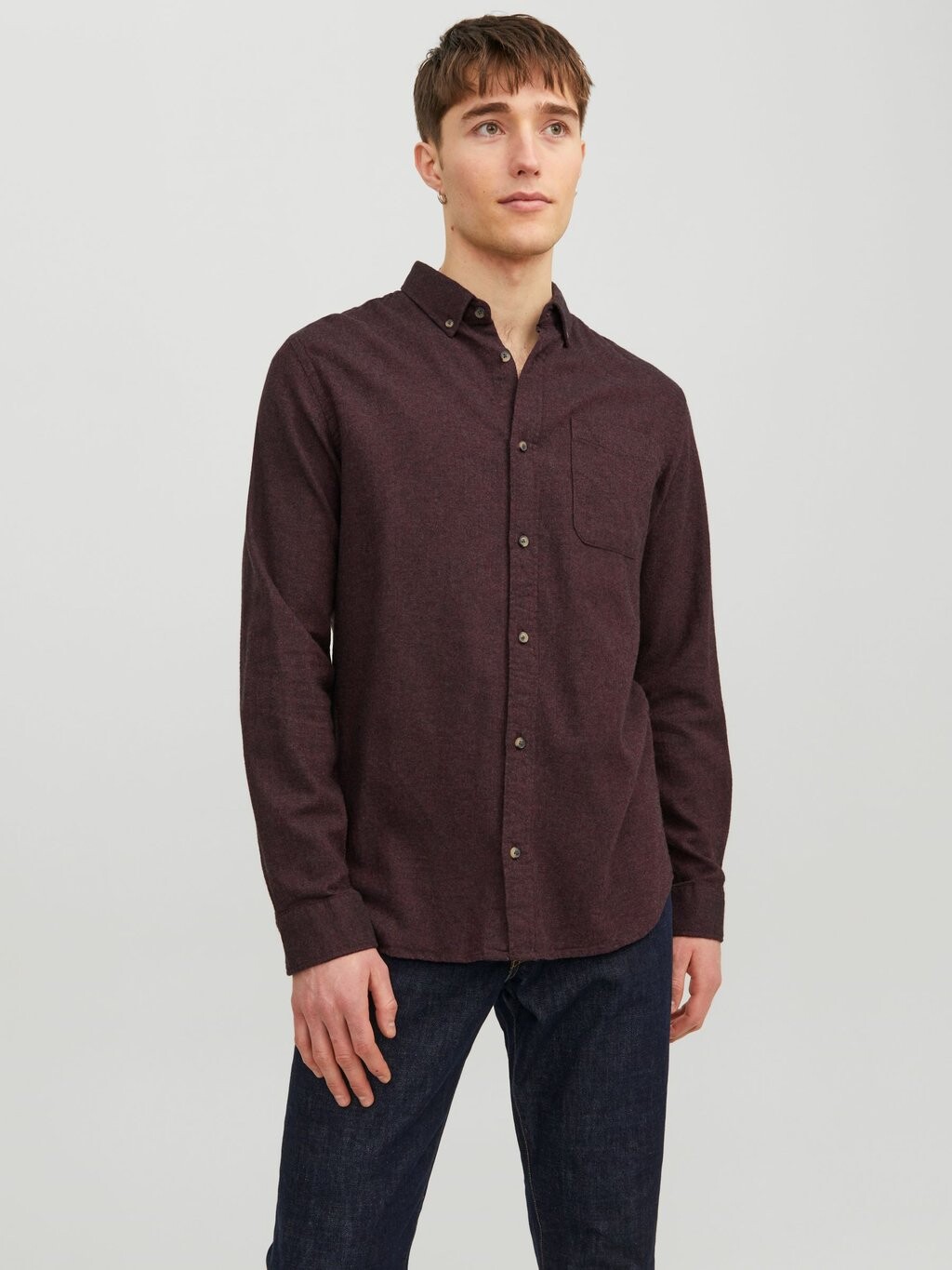 

Рубашка JJECLASSIC MELANGE LS SN Jack & Jones, порт рояль
