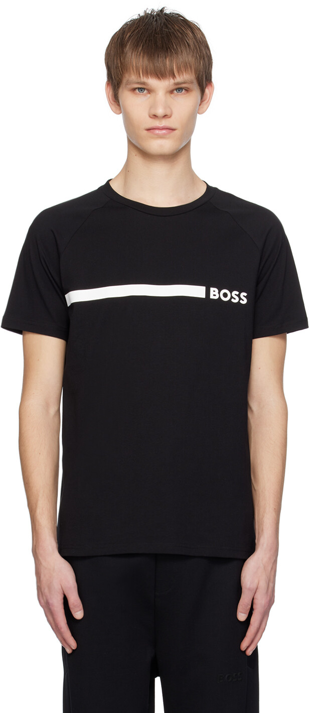 

Черная футболка с круглым вырезом Boss, цвет Black